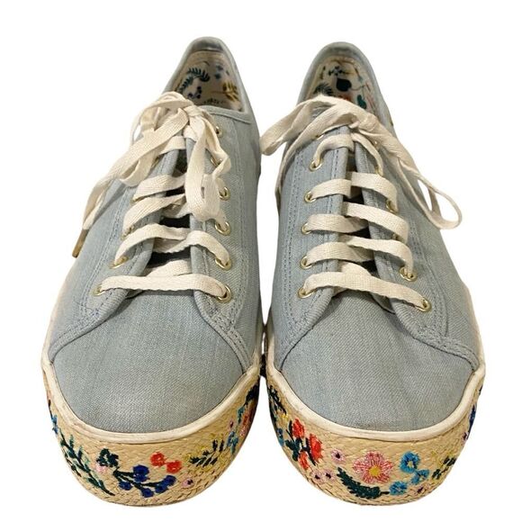 Keds x Rifle Paper Co. Rosalie Embroidered Triple Kick Sneakers in Size US 7 - Picture 6 of 15